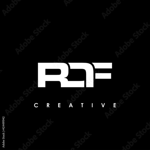 RDF Letter Initial Logo Design Template Vector Illustration