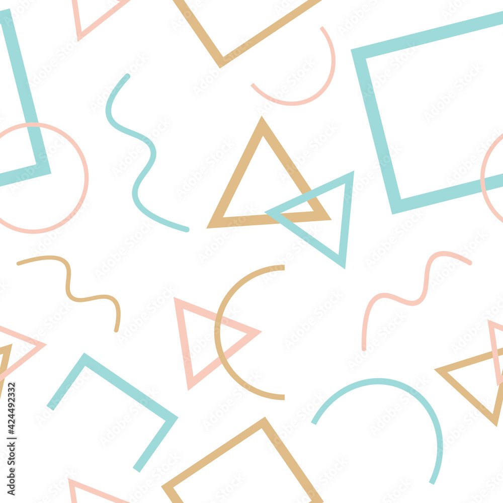 Trendy endless pattern with geometric pattern Trendy endless pattern with geometric pattern