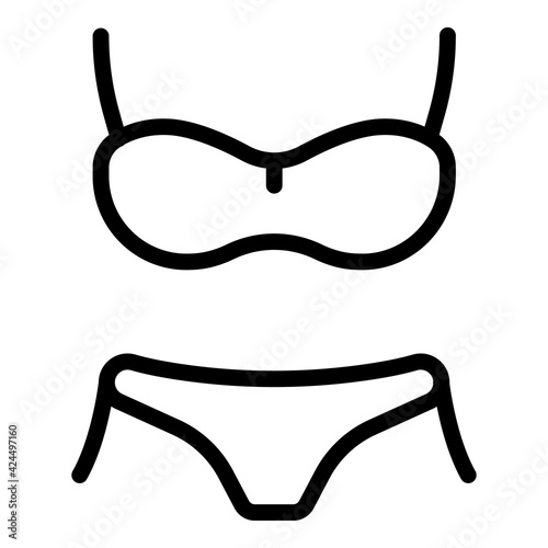 Swimwear icon. Outline Swimwear vector icon for web design isolated on white background