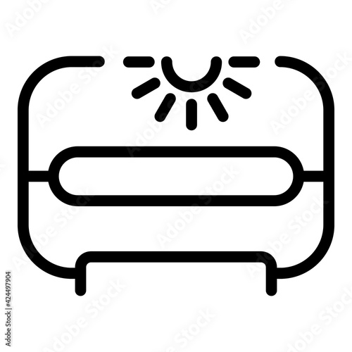 Artificial solarium icon. Outline Artificial solarium vector icon for web design isolated on white background