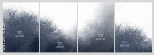 Set of vector watercolour universal backgrounds with copy space for text	