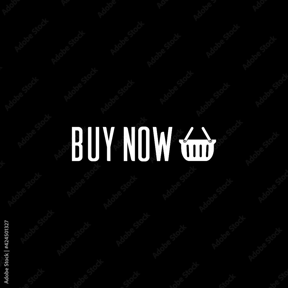Fototapeta premium Buy now icon isolated on dark background