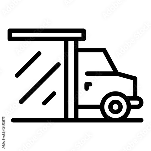 Buying vehicle icon. Outline Buying vehicle vector icon for web design isolated on white background