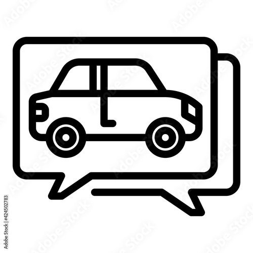 Vehicle purchase icon. Outline Vehicle purchase vector icon for web design isolated on white background