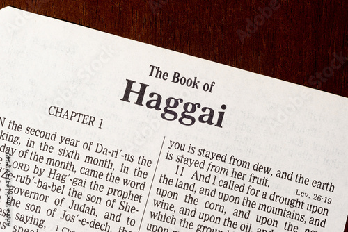 The Book of Haggai Title Page Close-up photo