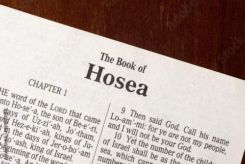 The Book of Hosea Title Page Close-up photo