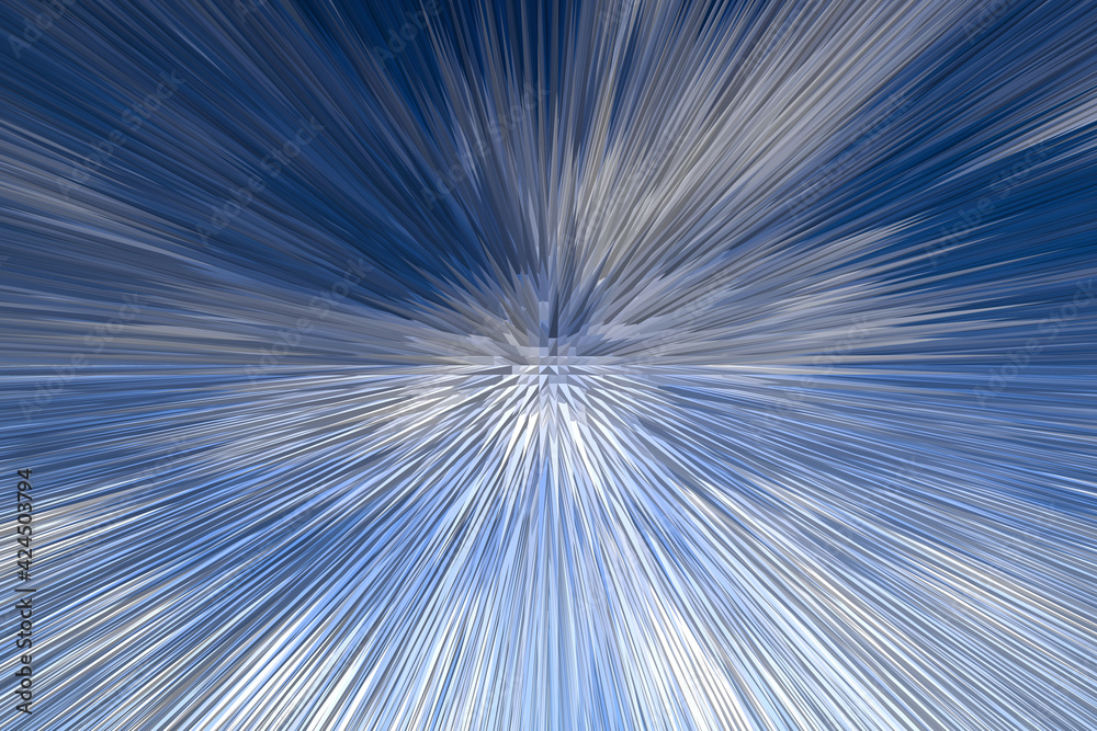 Radial crystal pattern in blue tones Radial crystal pattern in blue tones