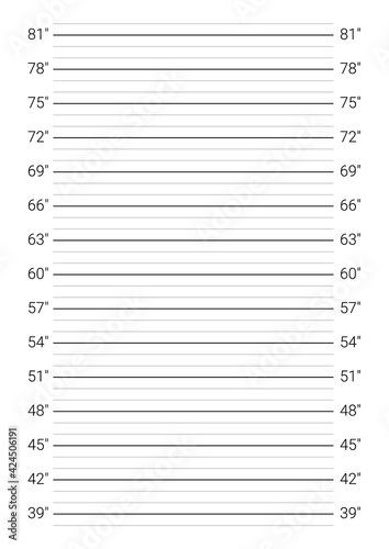 Mugshot background. Police lineup wall. Mug-shot measuring scale