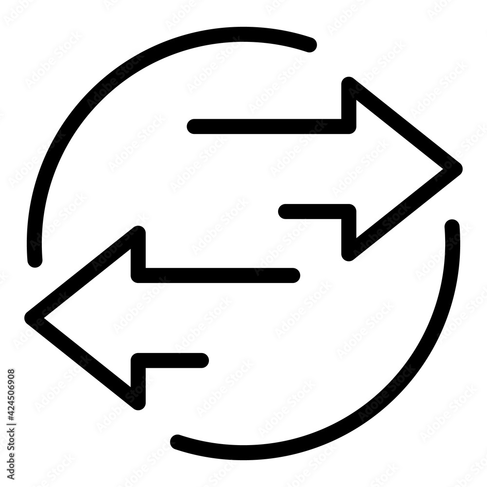 Refresh backup icon. Outline Refresh backup vector icon for web design isolated on white background Refresh backup icon. Outline Refresh backup vector icon for web design isolated on white background