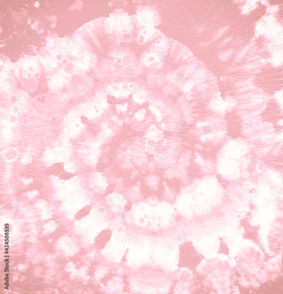 Fototapeta premium Pink Spiral Tie Dyed. Hippie Circle Texture. Color Fabric. Watercolor Water Patterns. Tye Die Art Backdrop. Circular Grunge Dress. Artistic Cool Design. Batik Shirt. Spiral Tie Dyed.