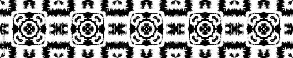 Fototapeta premium Black and White Seamless Contemporary Art.