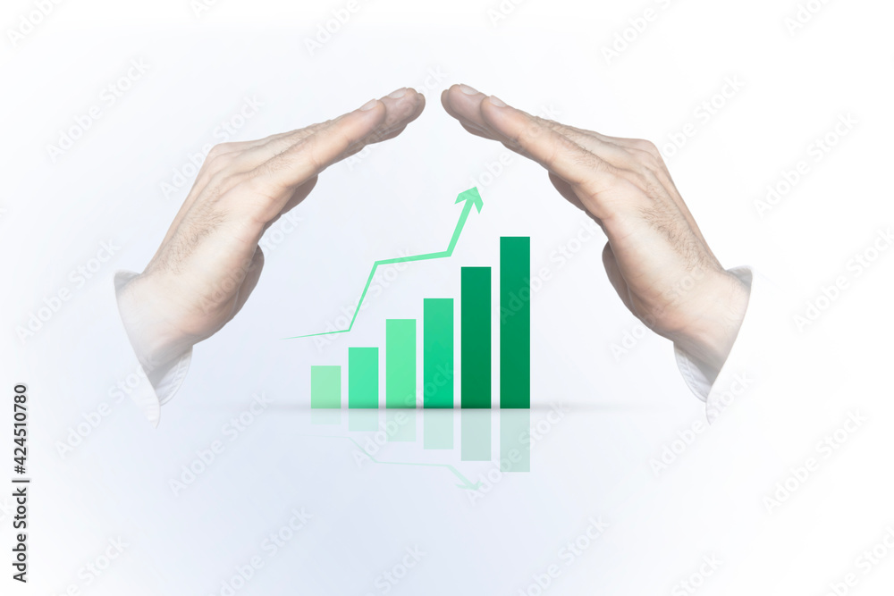 mani, unite, protezione, assicurazione, economia, grafico
