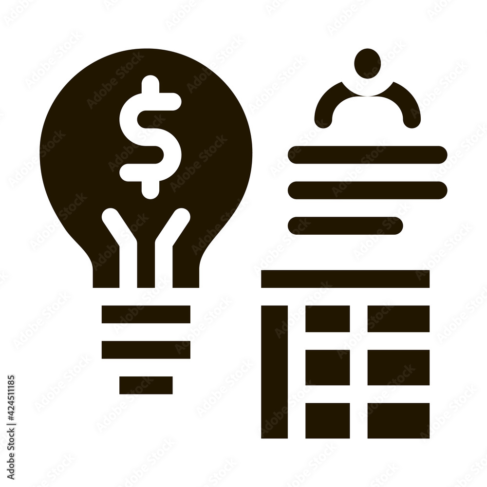 business idea glyph icon vector. business idea sign. isolated symbol illustration business idea glyph icon vector. business idea sign. isolated symbol illustration
