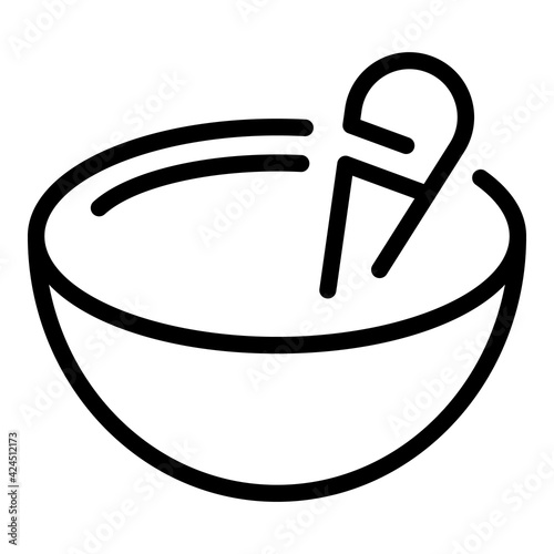 Spiritual bowl icon. Outline Spiritual bowl vector icon for web design isolated on white background