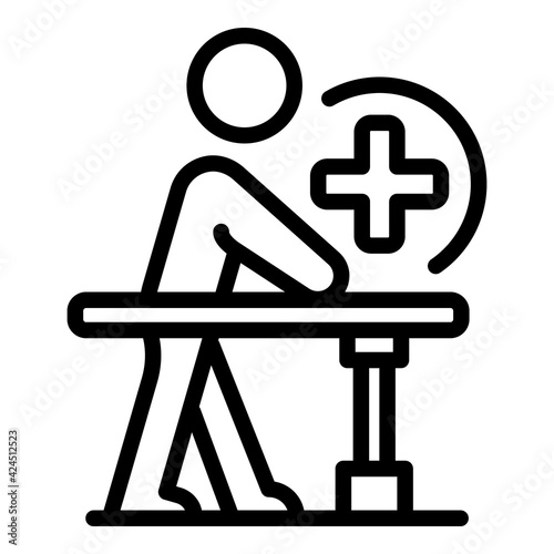 Medical rehabilitation icon. Outline Medical rehabilitation vector icon for web design isolated on white background