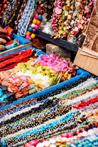 Tourist souvenirs for sale in the old town in Cartagena © adfoto