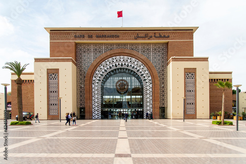 Estacion de Tren de la ciudad de Marrakech en el pais de Marruecos