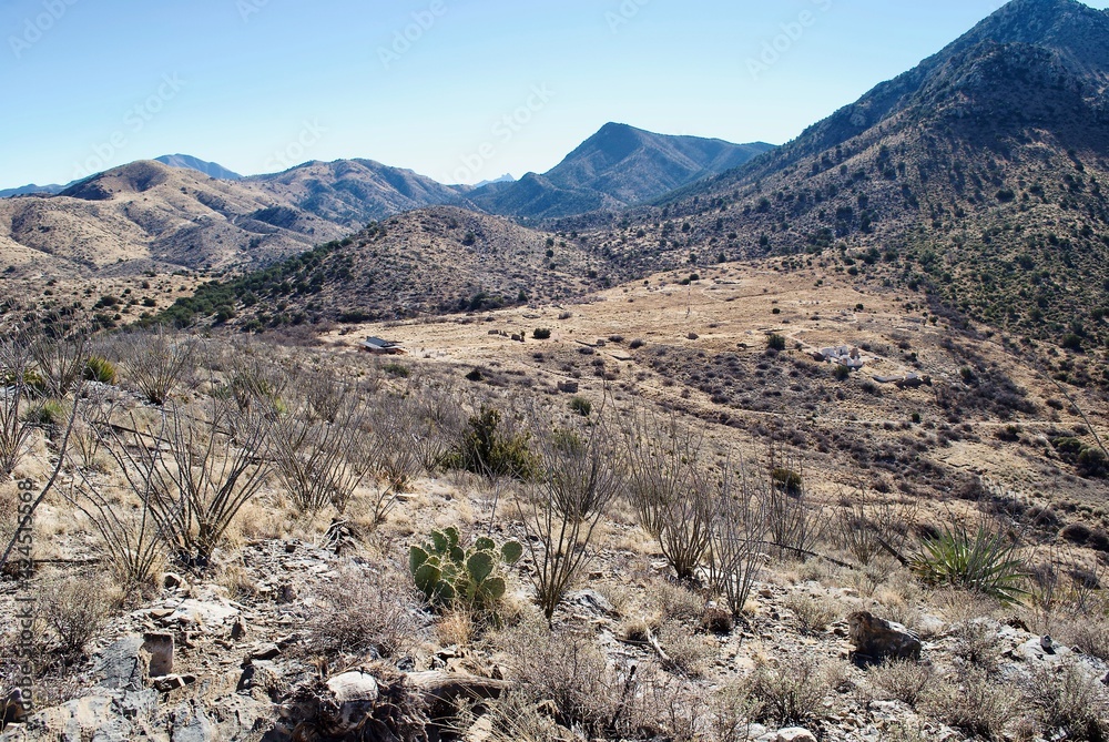 Overview of the site of former Fort Bowie, now in ruins and archeology site. Fort Bowie National Historical Site in Arizona. Fort Bowie was a 19th-century outpost of the United States Army. Overview of the site of former Fort Bowie, now in ruins and archeology site. Fort Bowie National Historical Site in Arizona. Fort Bowie was a 19th-century outpost of the United States Army.