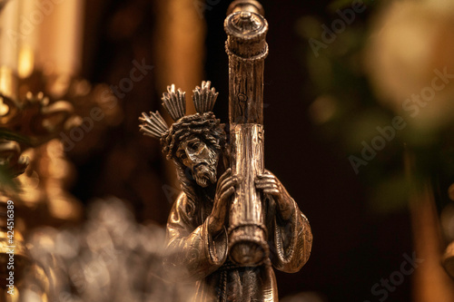 Holy Christ carrying the cross. Christian holy week in Spain