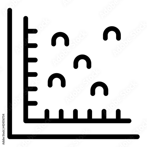 Business revenue chart icon. Outline business revenue chart vector icon for web design isolated on white background
