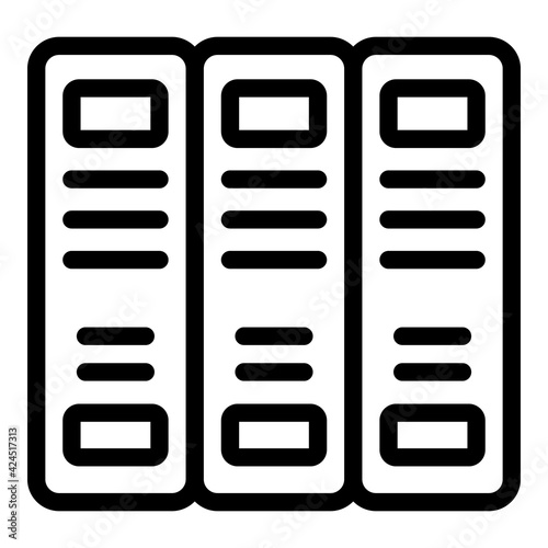 Folders business report icon. Outline folders business report vector icon for web design isolated on white background