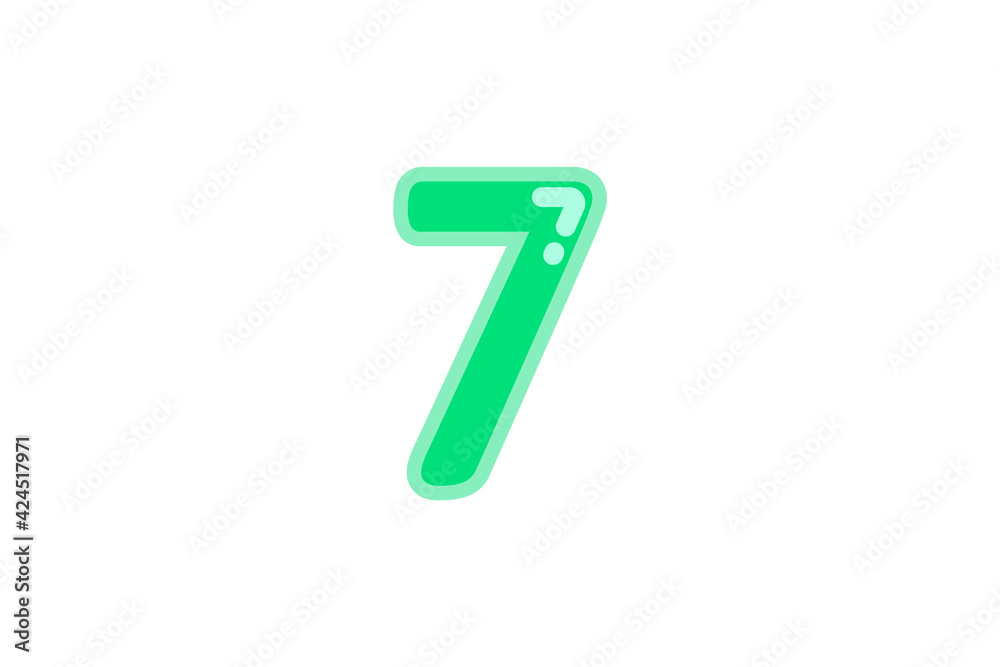 7 seven number green vector jelly glossy bright typography for web holiday event 7 seven number green vector jelly glossy bright typography for web holiday event