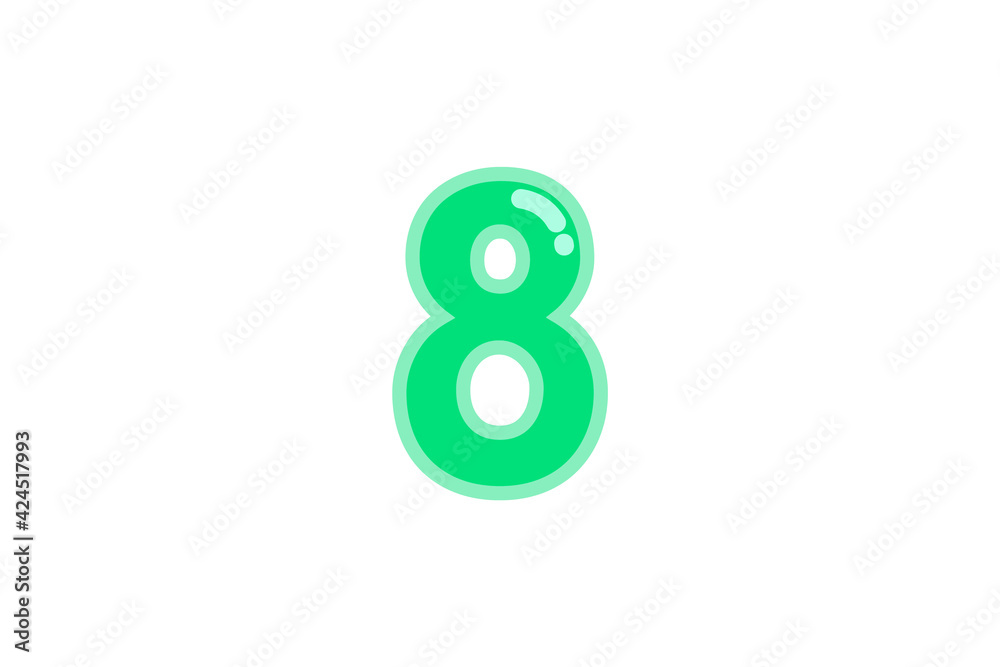 8 eight number green vector jelly glossy bright typography for web holiday event 8 eight number green vector jelly glossy bright typography for web holiday event