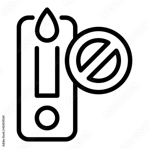 Negative covid test icon. Outline Negative covid test vector icon for web design isolated on white background