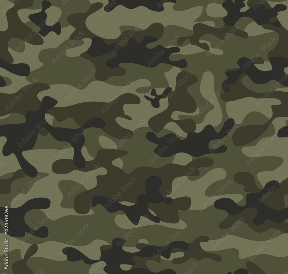 Fototapeta premium Camouflage Seamless Pattern.Vector Camouflage Pattern.