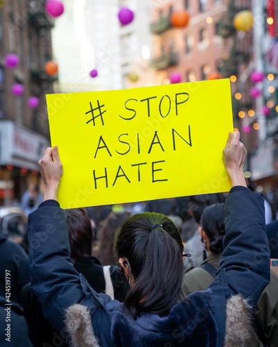Rally asian hate safewalks Chinatown manhattan 3/20/2021  © Sam Cheng