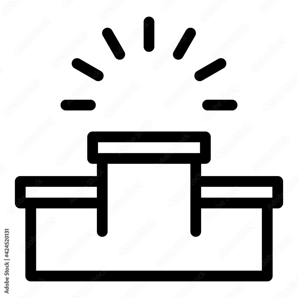 Ranking emty podium icon. Outline Ranking emty podium vector icon for web design isolated on white background Ranking emty podium icon. Outline Ranking emty podium vector icon for web design isolated on white background