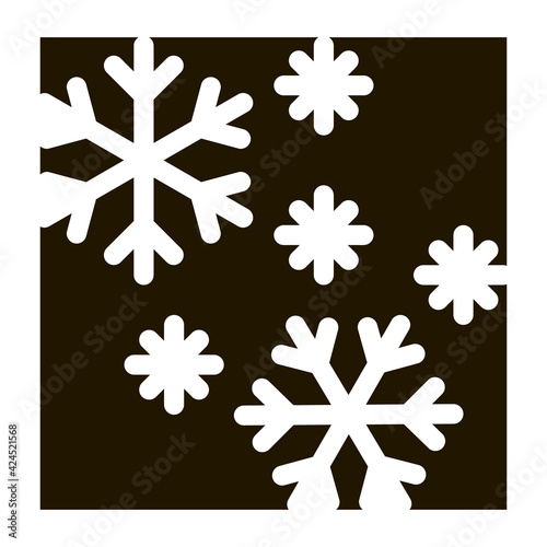 snow flakes glyph icon vector. snow flakes sign. isolated symbol illustration