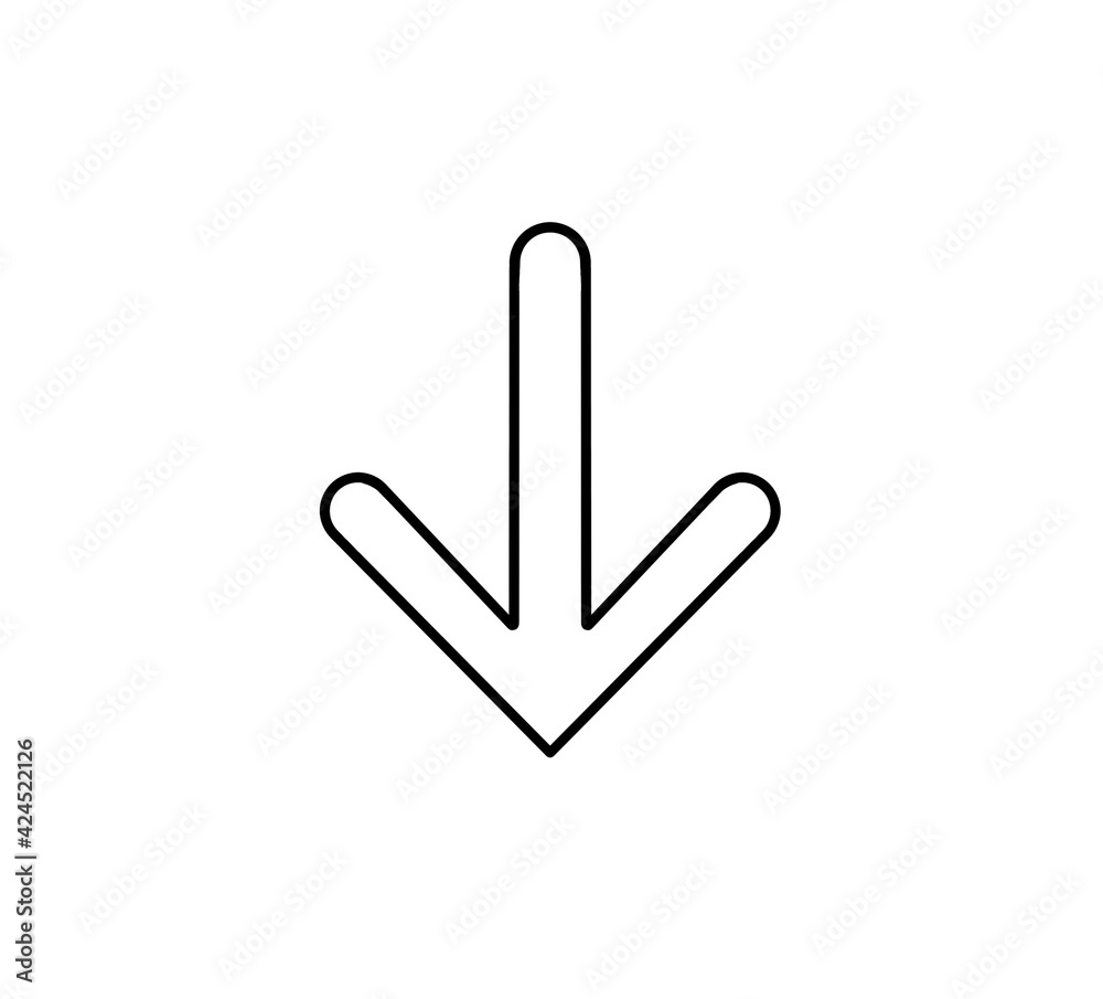 Arrow down icon illustration Arrow down icon illustration