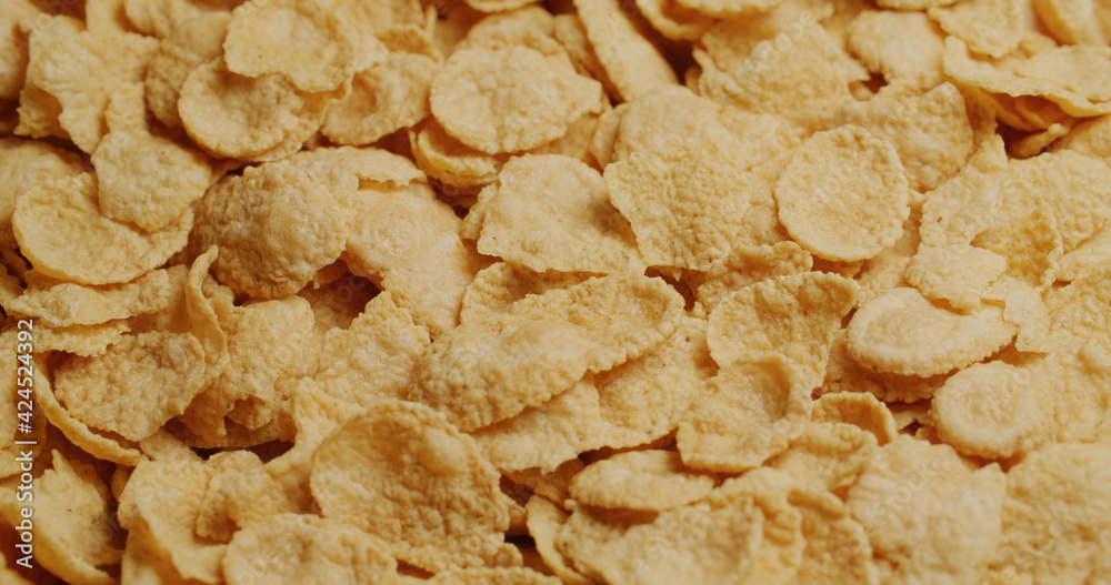 Stack of the cereal breakfast