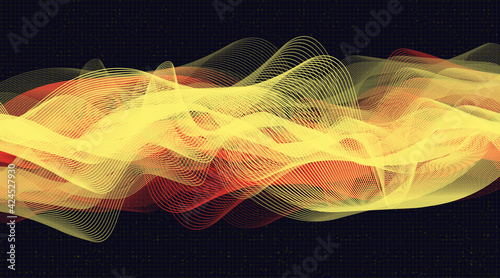Modern Digital Sound Wave on Background,technology and earthquake wave diagram concept,design for music studio and science,Vector Illustration.