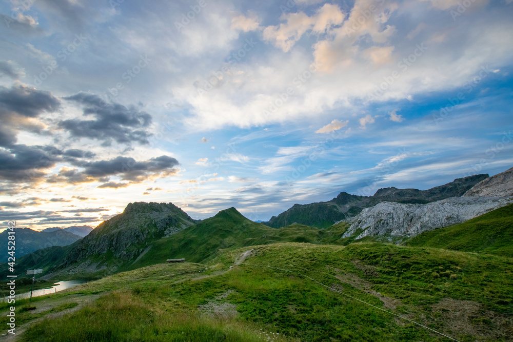 landscape in the mountains - Tilisuna lake (Gargellen, Vorarlberg, Austria) landscape in the mountains - Tilisuna lake (Gargellen, Vorarlberg, Austria)
