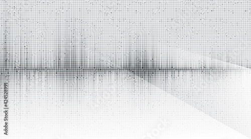 Black Sound wave line on White technology background,Digital Sound Wave concept design,Vector