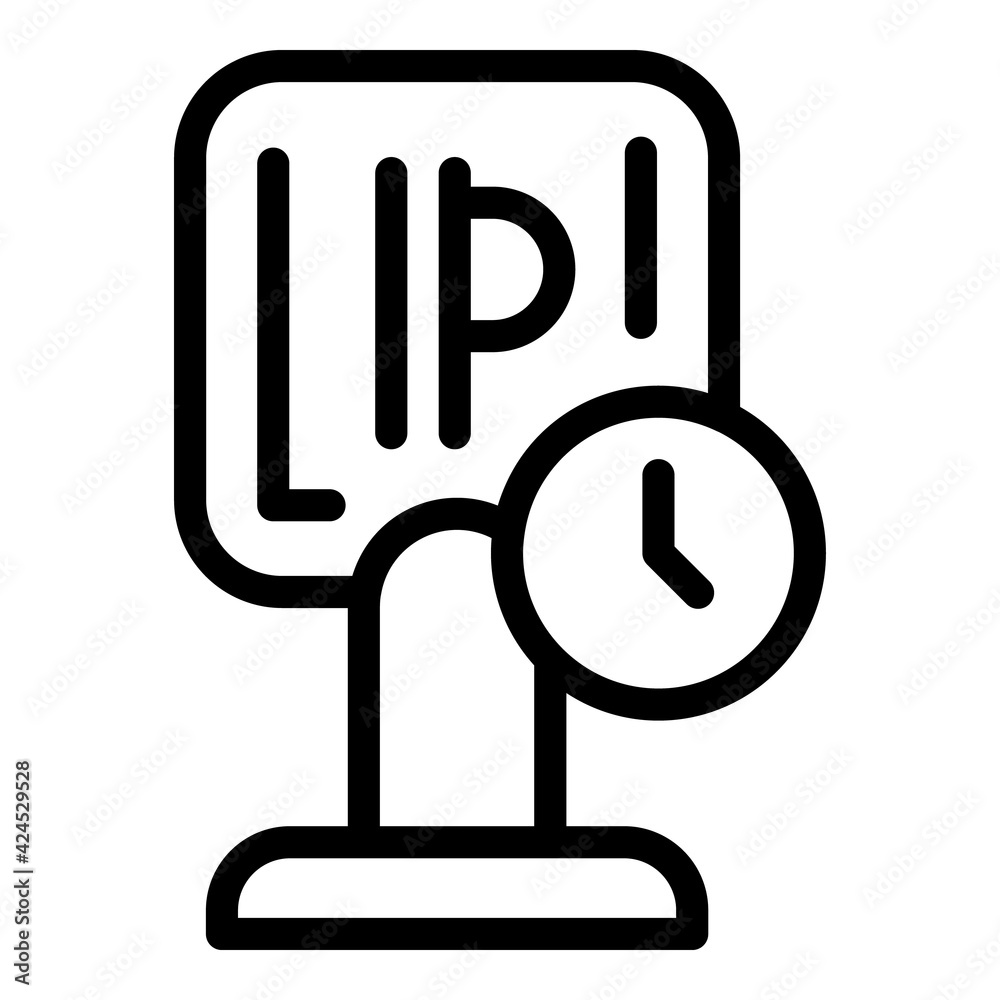 Parking time icon. Outline parking time vector icon for web design isolated on white background Parking time icon. Outline parking time vector icon for web design isolated on white background