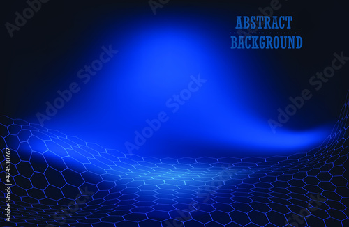 Music abstract background blue. Equalizer for music, showing sound waves with music waves. Vector illustration © Руслана Колодницкая