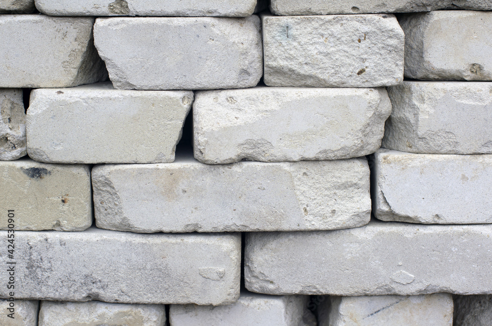 Fototapeta premium background: white old silicate stones