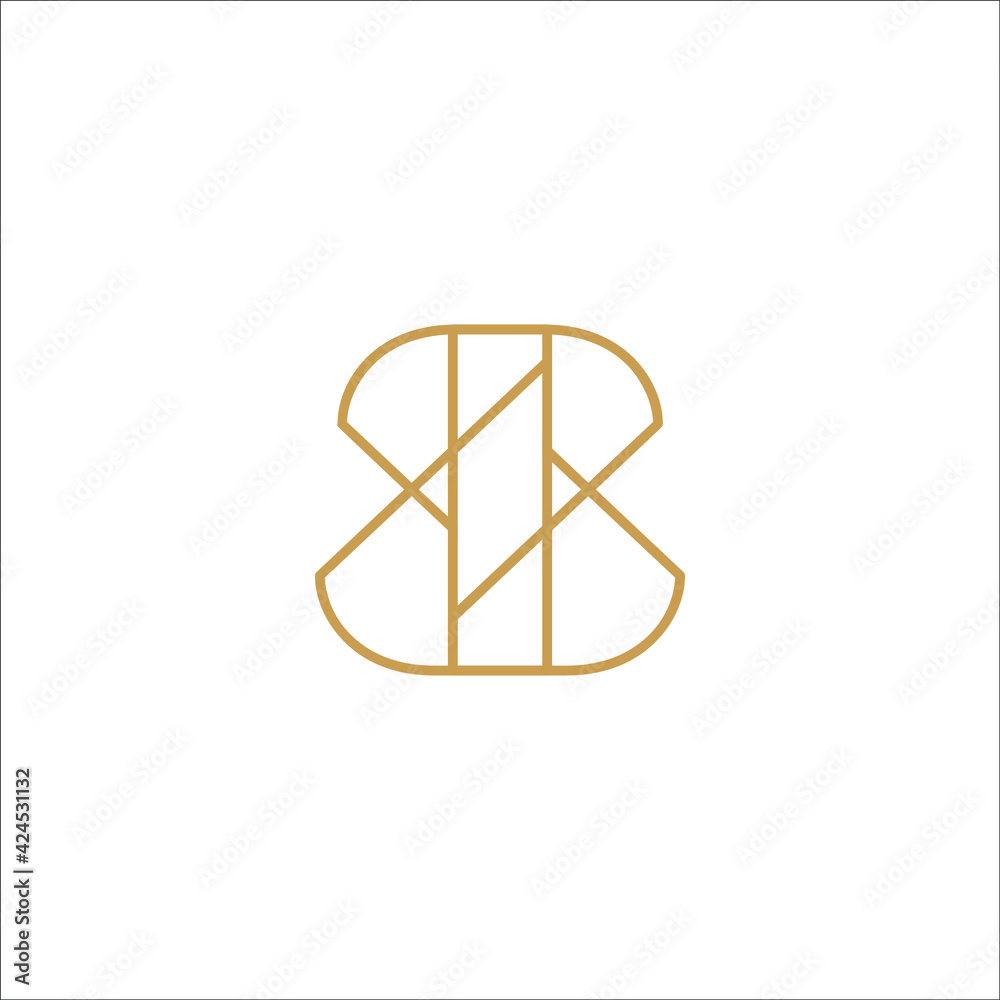 BB logo design vector sign