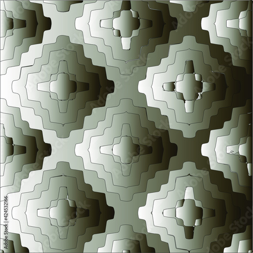 Pattern with a black-and-white gradient . Abstract metallic background