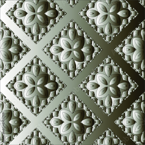 Pattern with a black-and-white gradient . Abstract metallic background