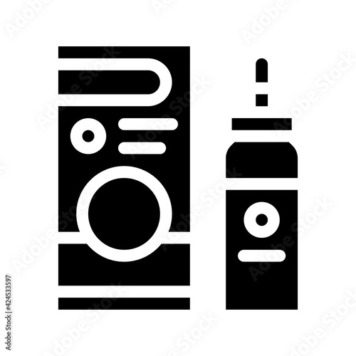 medicaments asthma treatment glyph icon vector. medicaments asthma treatment sign. isolated symbol illustration