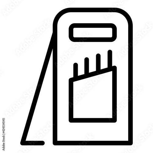 Food slicer cutter icon. Outline food slicer cutter vector icon for web design isolated on white background