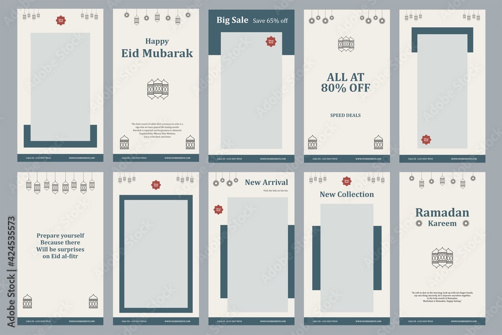 Set of Social media template Ramadan discount template. Ramadhan sale social media promotion for business. Copy space for discount tag or content promo product. Set of Social media template Ramadan discount template. Ramadhan sale social media promotion for business. Copy space for discount tag or content promo product.
