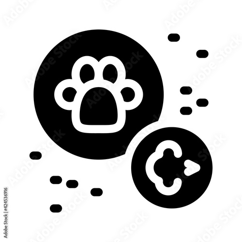 allergy on animals glyph icon vector. allergy on animals sign. isolated symbol illustration