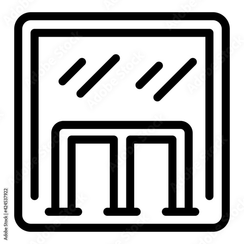 Ballet barre icon. Outline ballet barre vector icon for web design isolated on white background