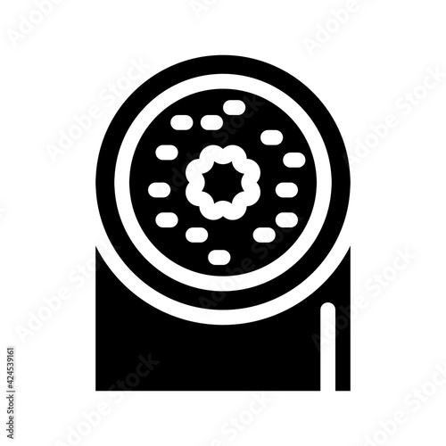inflamed bronchus glyph icon vector. inflamed bronchus sign. isolated symbol illustration