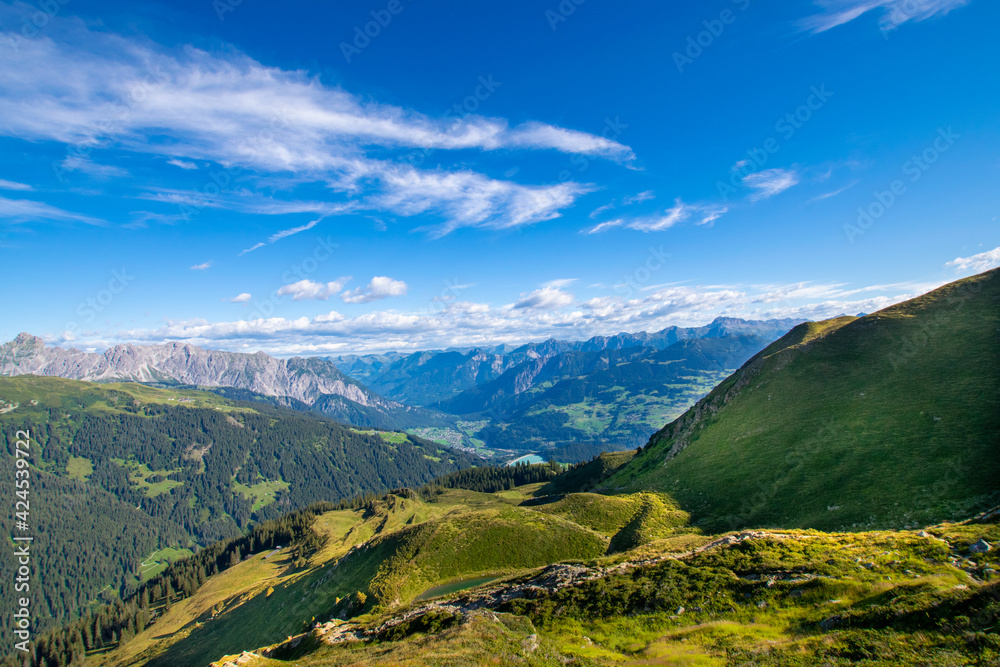 mountain landscape in summer - Tilisuna lake (Gargellen, Vorarlberg, Austria)
